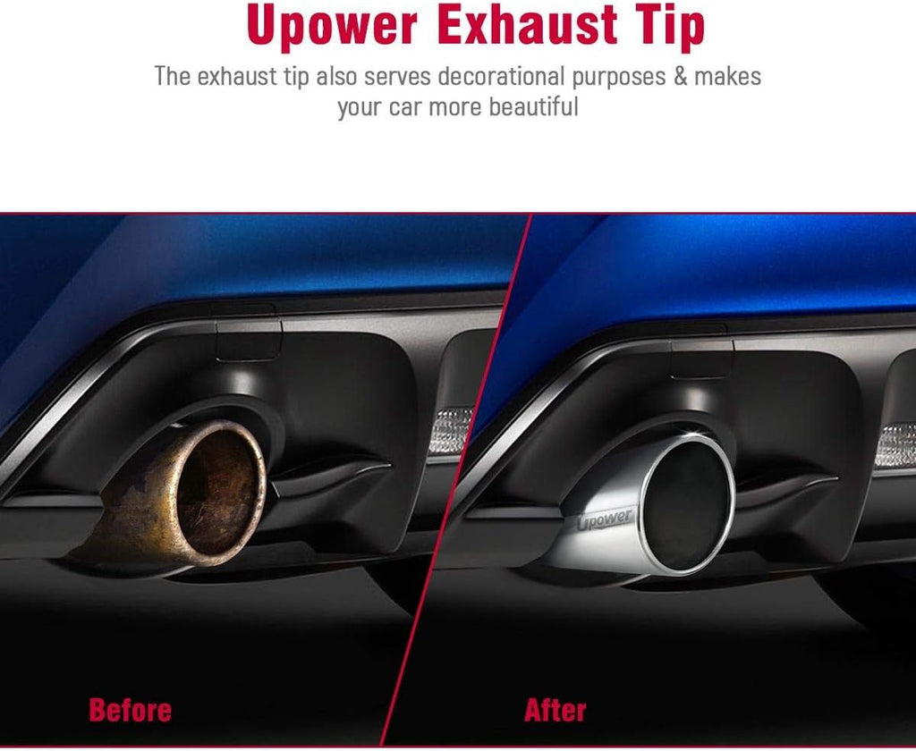 4 inch Inlet 8 inch Outlet Stainless Steel Exhaust Tip 15" Long Pack of 2 V636868