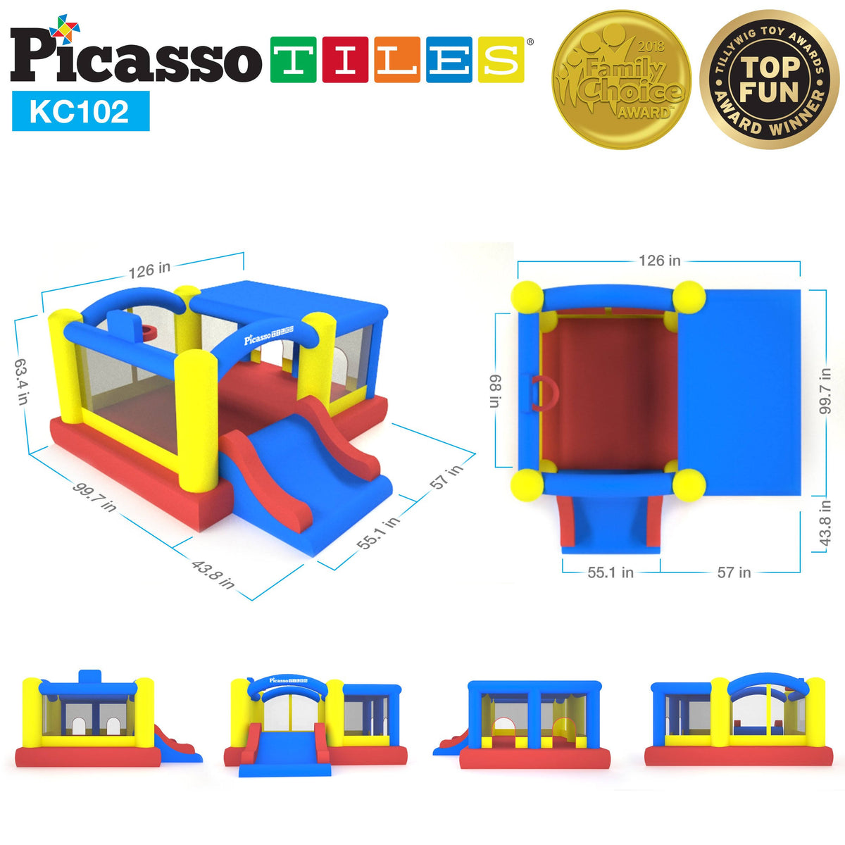 Inflatable Bouncer Jumping House with Slide H27082