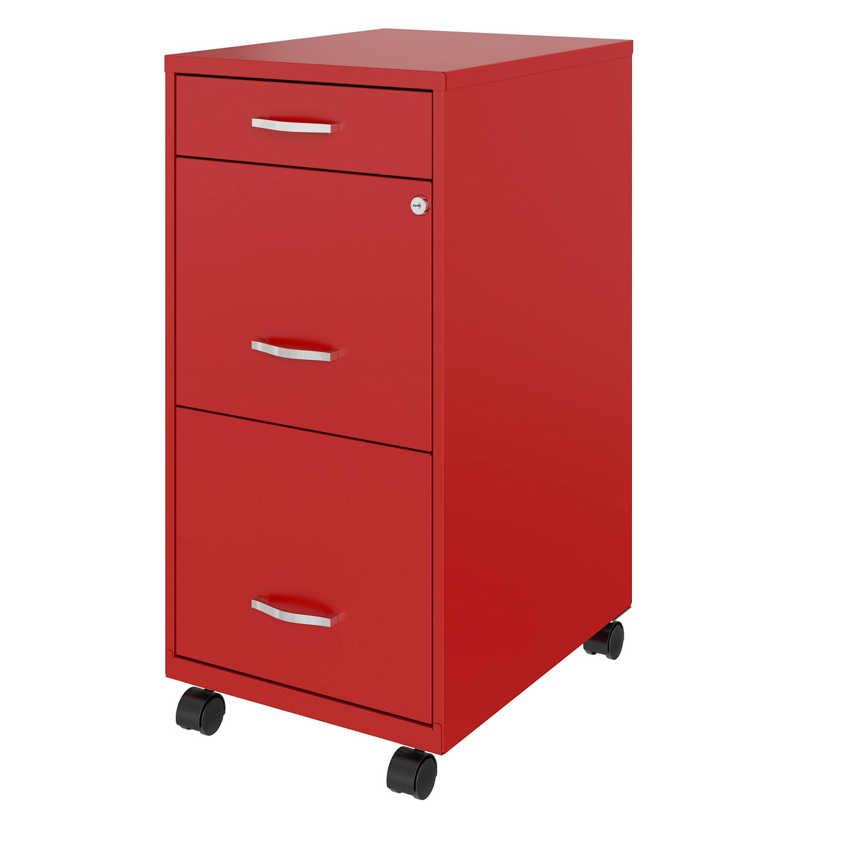 18in Deep 3 Drawer Mobile Metal File Cabinet N5528