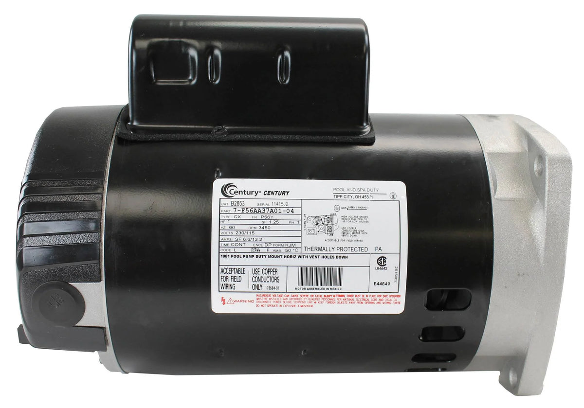 1HP 115/230V Square Flange Pool Motor Y1664