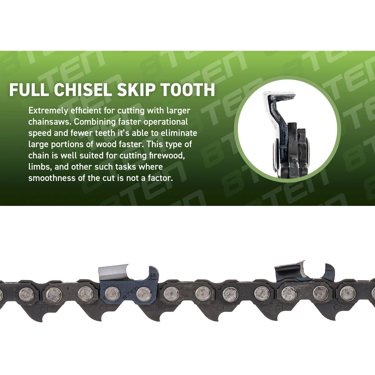 36 inch .063 3/8 115DL Skip Tooth Chainsaw Chain 3 Pack I176