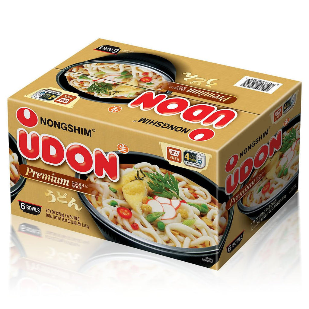 9.73 oz each Original Flavor Udon Noodle Soup Bowl, 6 Bowls S735