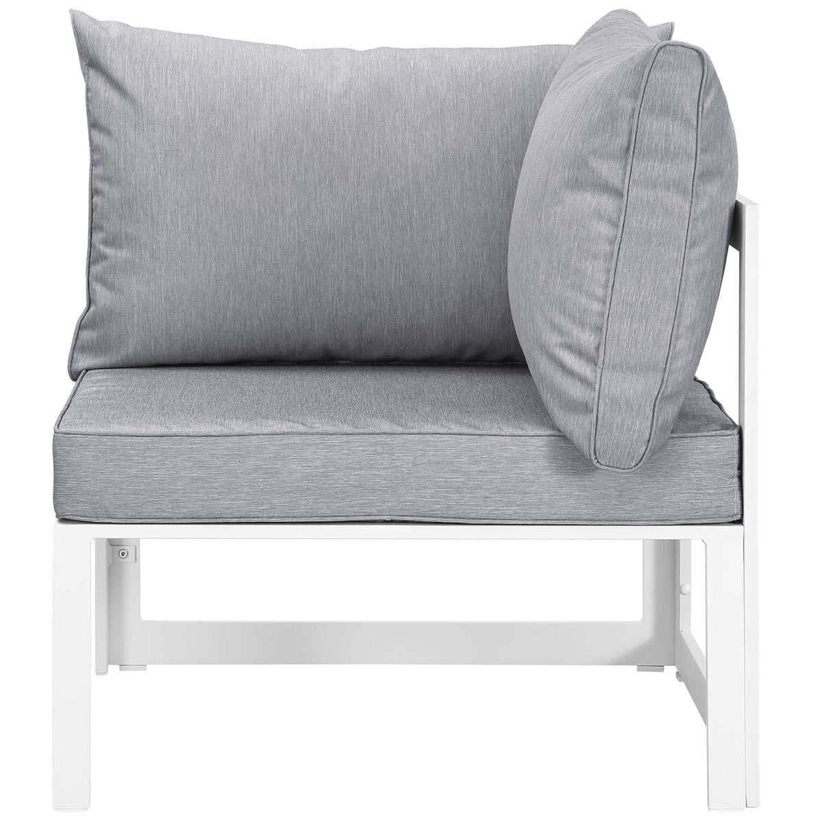 White Grey Fabric Outdoor Patio Sectional Sofa Set Z131692