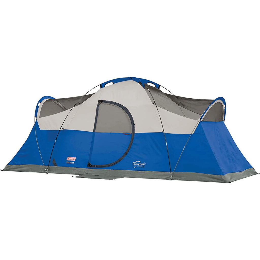 8 Person Cabin Camping Tent with Hinged Door, Blue O12484