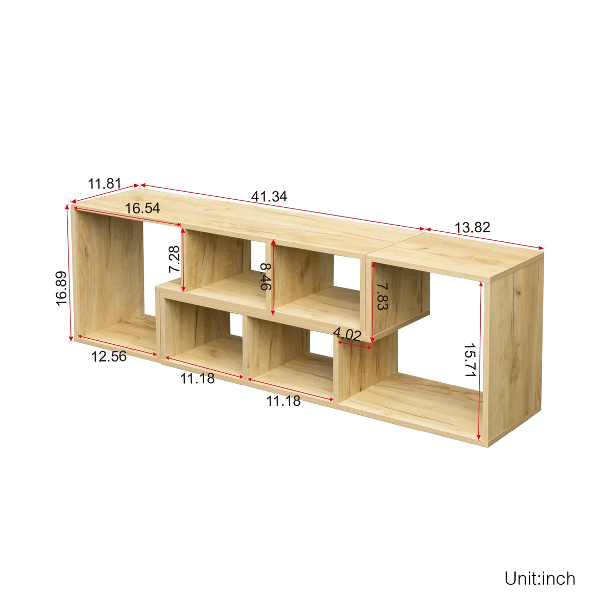 Oak L Shape TV Stand Storage Cabinet H881980