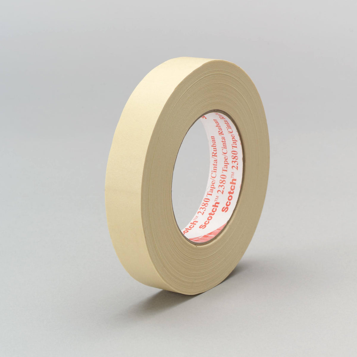 Tan Masking Tape, 12 in x 60 yd, 4 per Case Q548