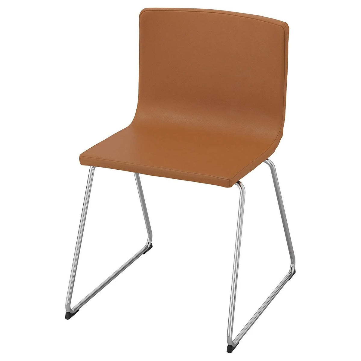 Chrome Plated Mjuk Golden Brown Chair H43325