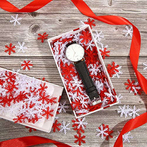 500 Pieces White and Red Non-Woven Snowflakes Table Confetti V17903