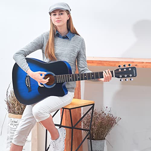 38 in Cutaway Acoustic Guitar Beginner Kit with Gig Bag W991365