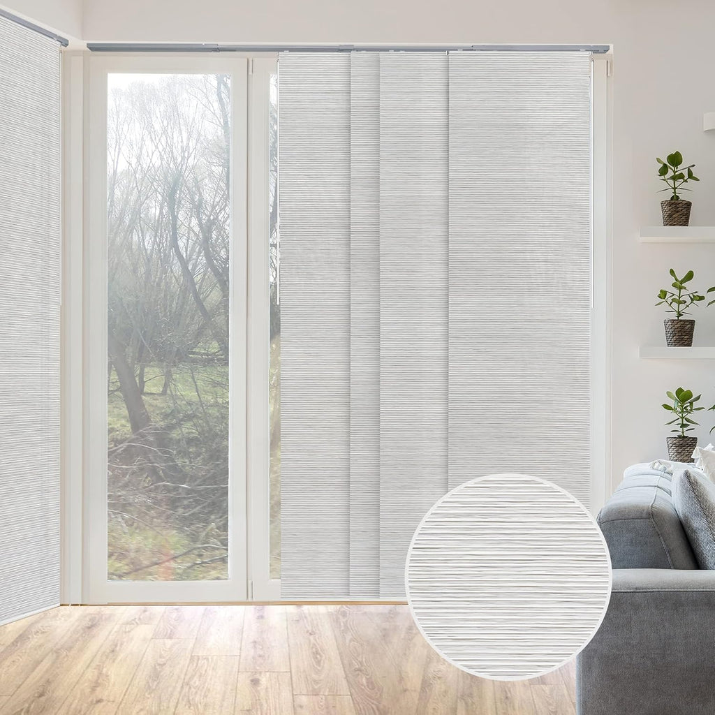 Adjustable Vertical Panel Track Blinds, 45.8" to 86" W, Up to 96" H, Marble B77523