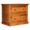Cherry Alder Lateral File Cabinet with Black Knobs F94487