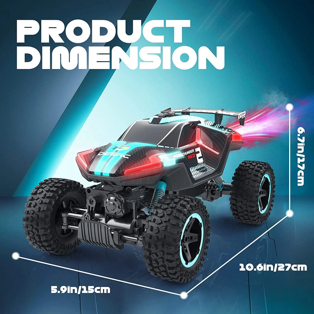 RC Car Truck with Spray and Light, 4WD Rock Crawler I98822