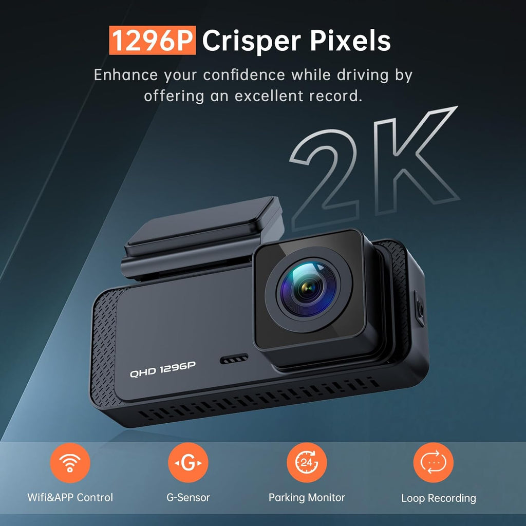 1296P Front Dash Cam with Night Vision P25630