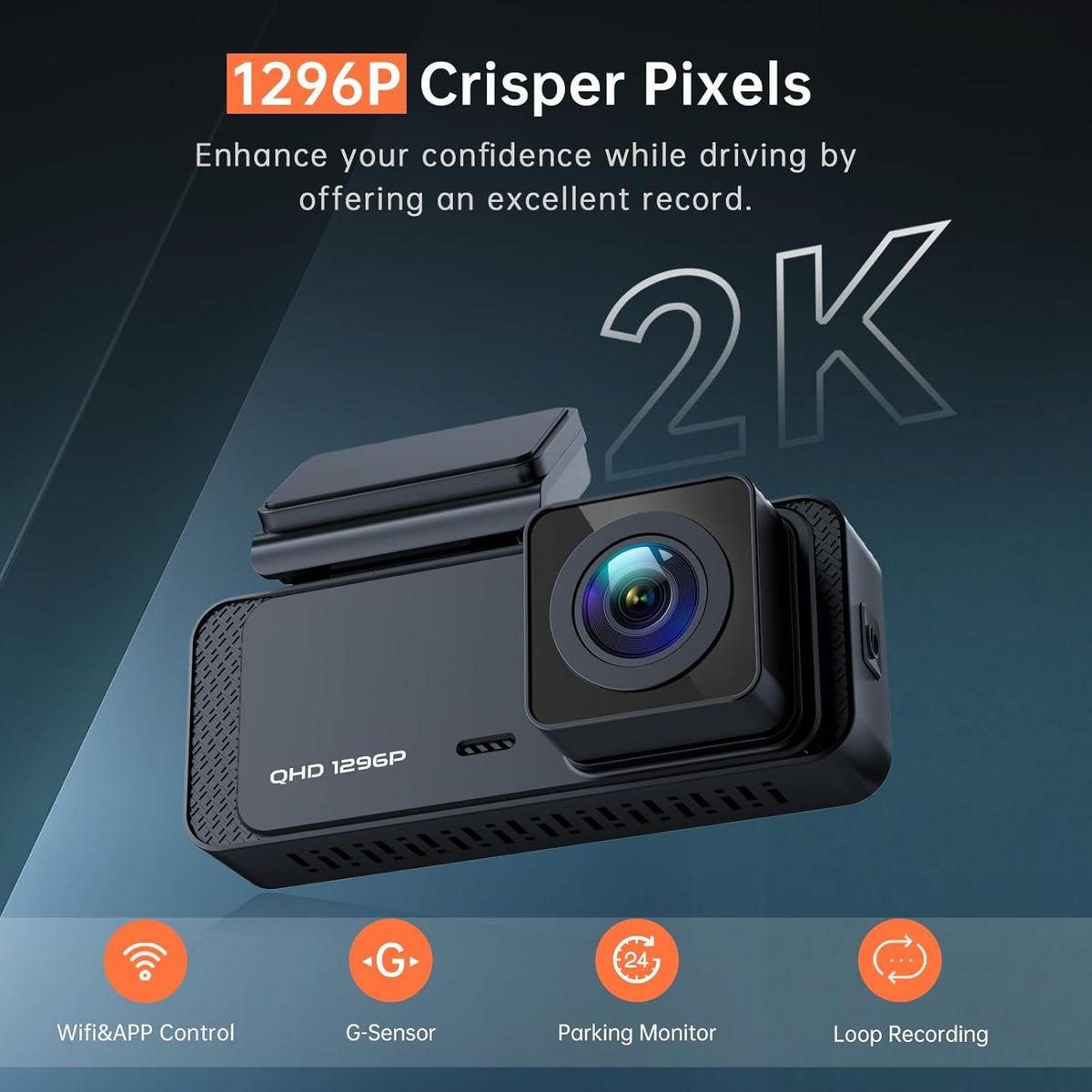 1296P Front Dash Cam with Night Vision P25630