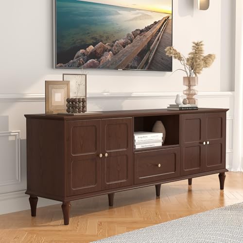 67'' Mid-Century Modern TV Stand with Storage Drawer and Doors H90666