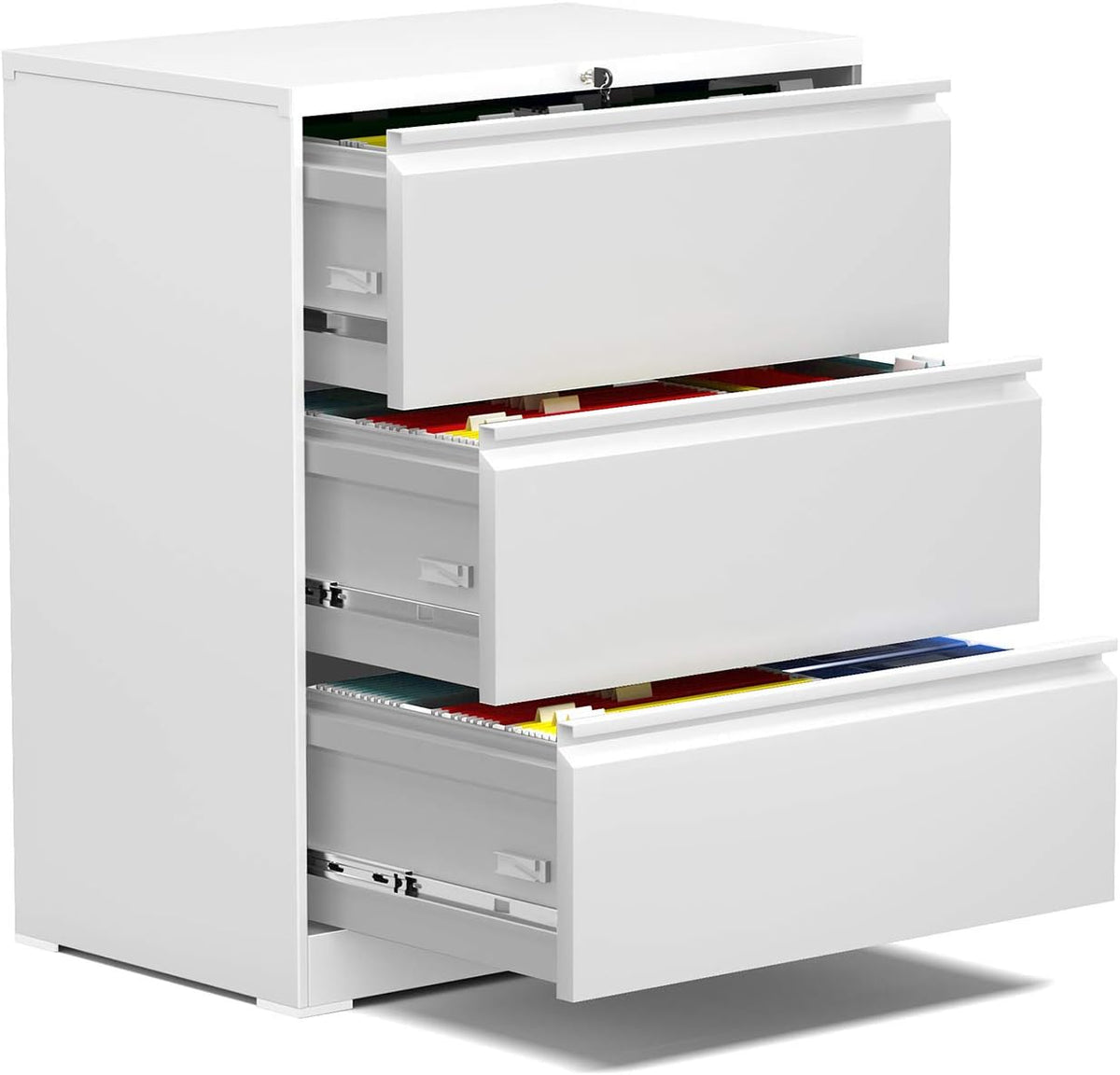 3 Drawer Metal File Cabinet with Lock H37645