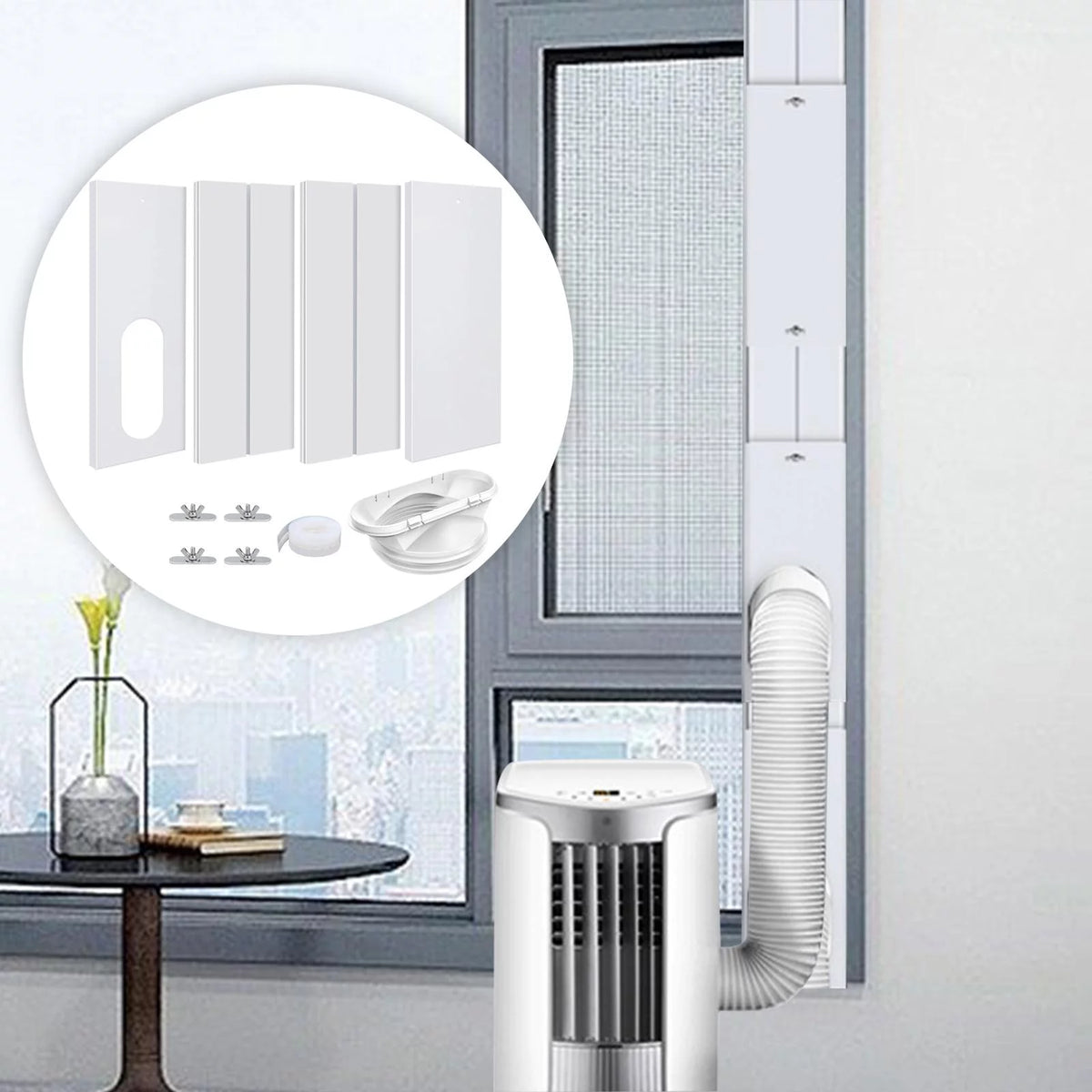 Portable Air Conditioner Window Ducting 4pcs I477