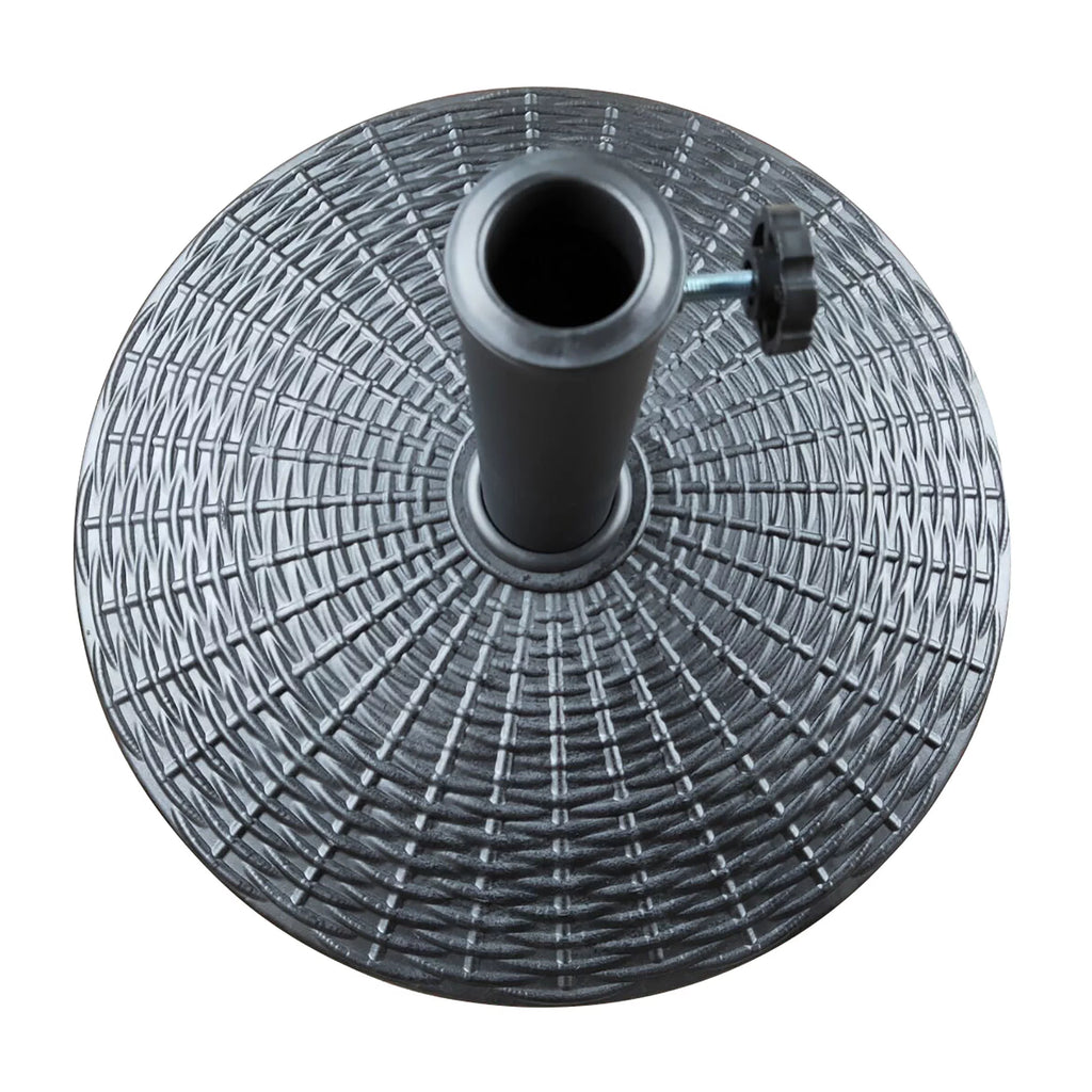 Black Round Powder Coated Resin Patio Umbrella Base Y406