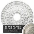 18x22OD x 3 1/2x22ID x 1 3/8x22P Hand-Painted Flash Copper Ceiling Medallion U24890