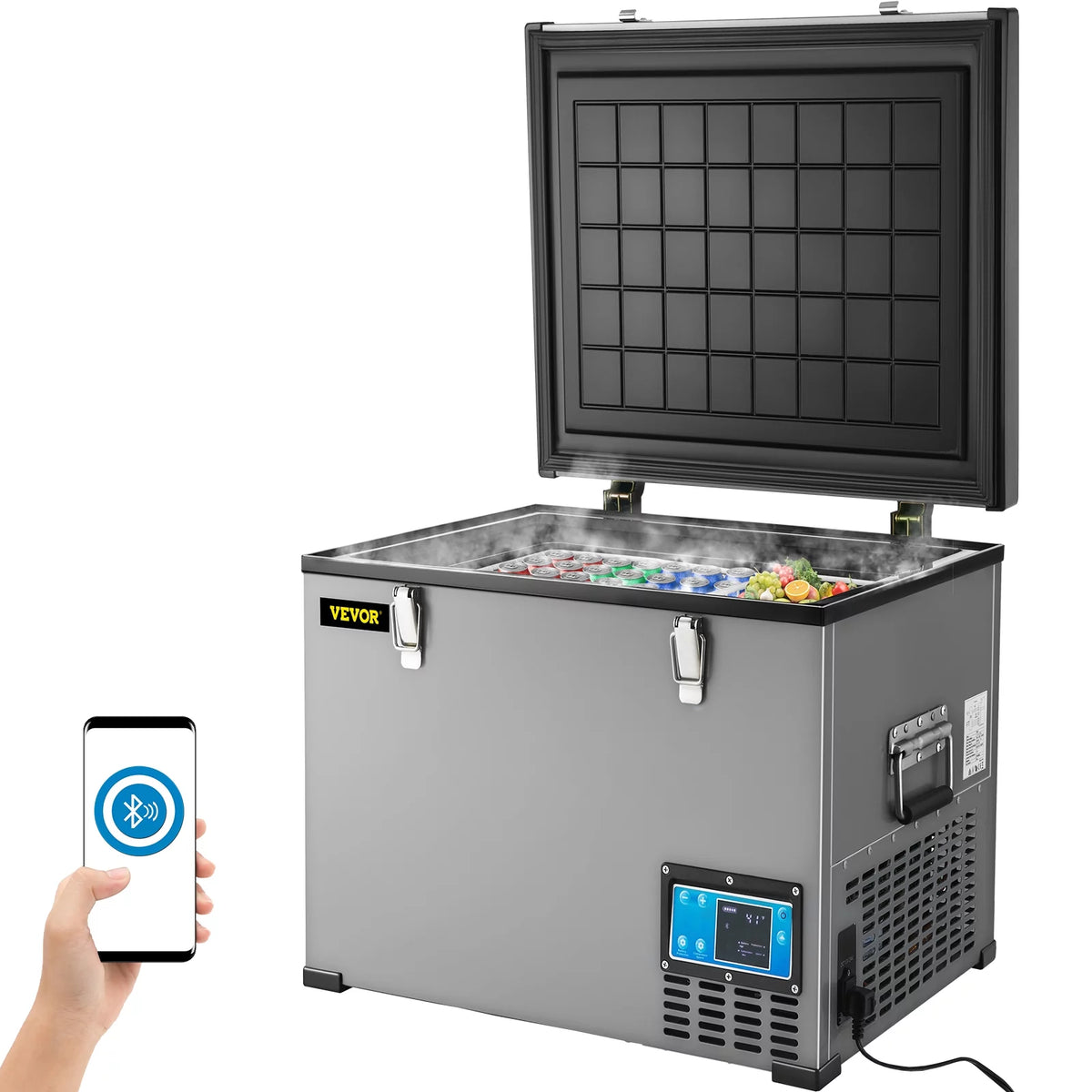 48 Qt 12v Portable Freezer with Single Zone Electric Compressor Cooler T3436