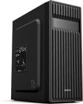Black ATX Mid Tower Computer PC Case with Pre-Installed 120mm Fan U72251