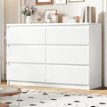 White 6 Drawer Wood Dresser B179660