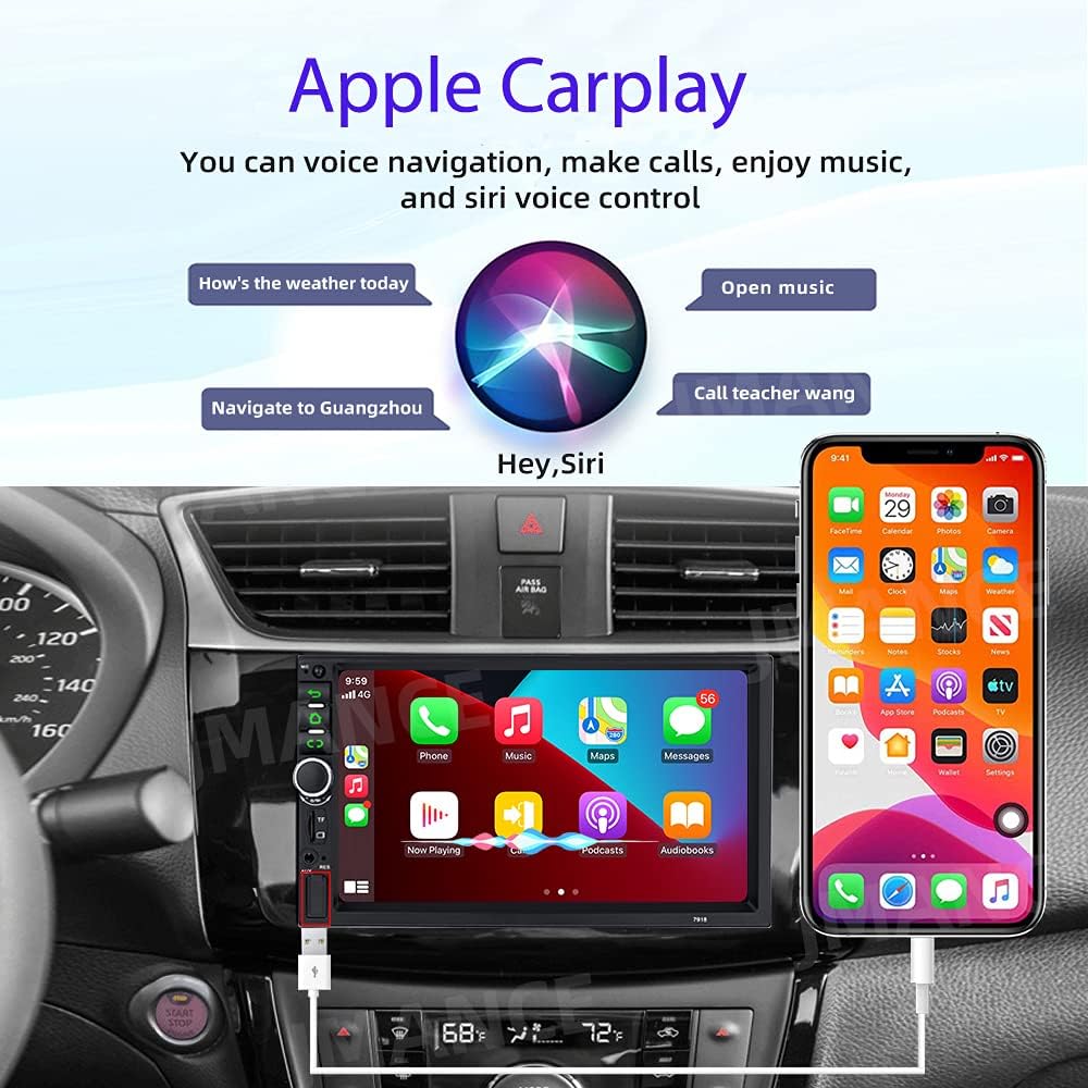 7 Inch Double Din Car Stereo with Bluetooth J15527
