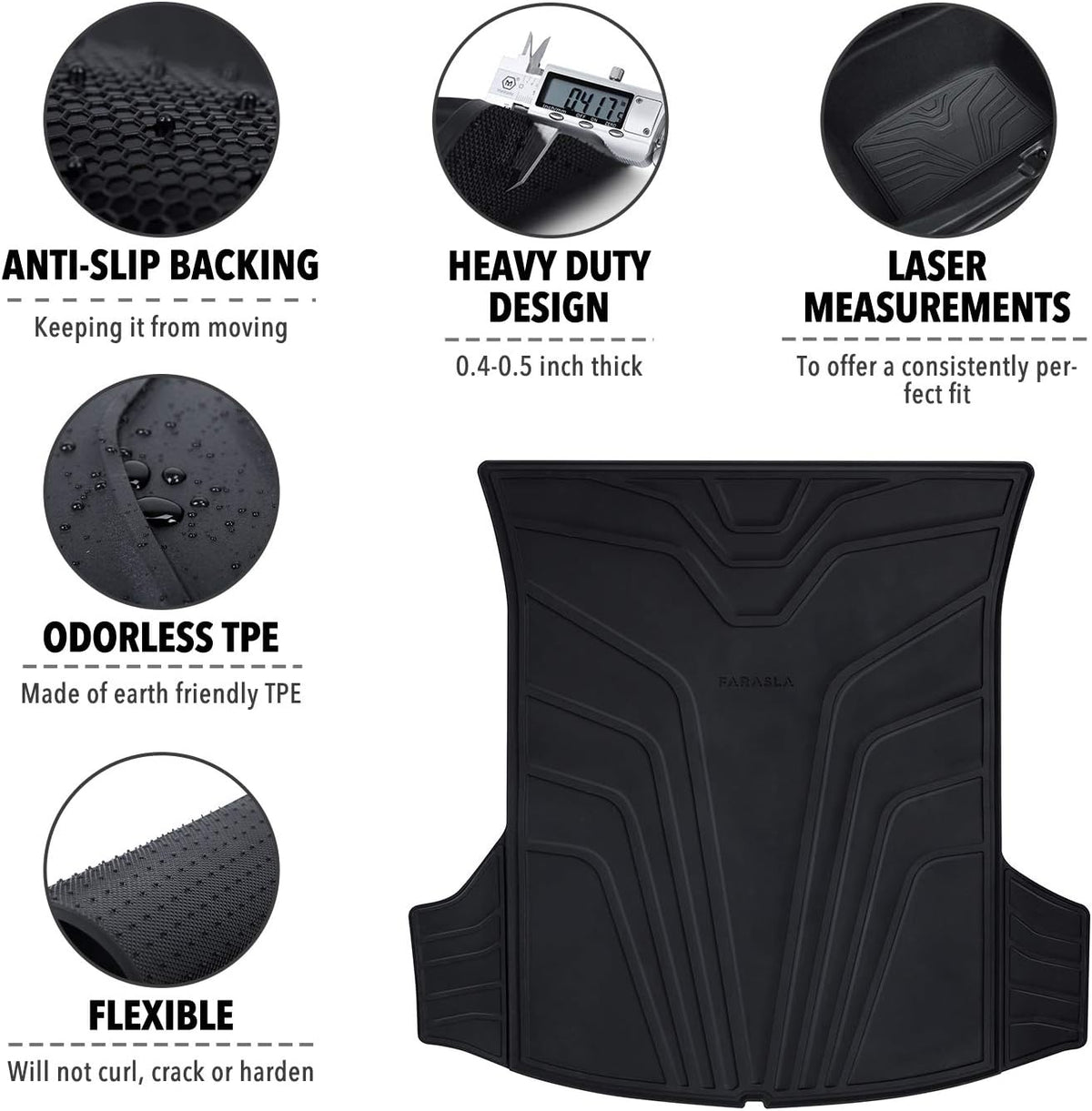 All Weather Trunk Mats for Tesla Model 3 Pack of 2 X889