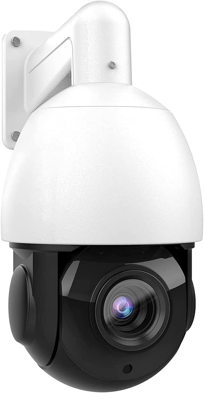 Outdoor 4K 8MP PTZ PoE IP Camera Speed Dome, 18x Optical Zoom, 165ft IR Night Vision, IP66 O15295