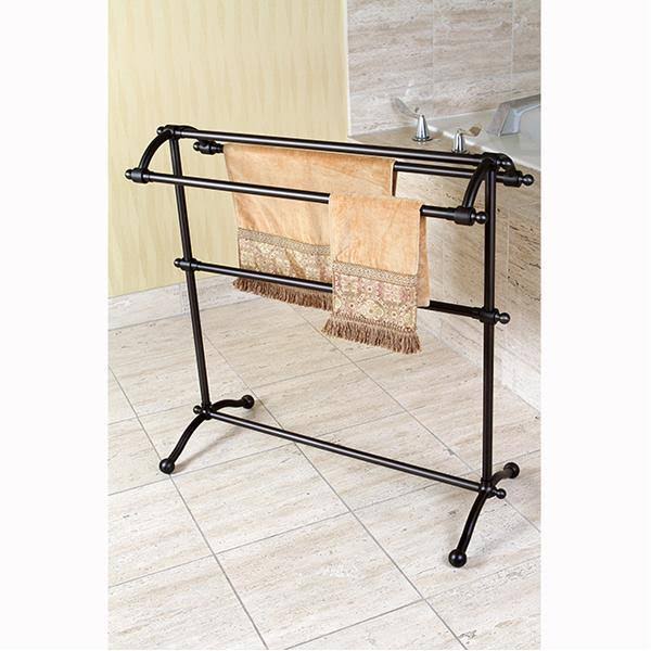 Satin Nickel Pedestal Towel Rack D72424