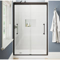 Bronze Sliding Frameless Shower Door with Clear Glass D559044