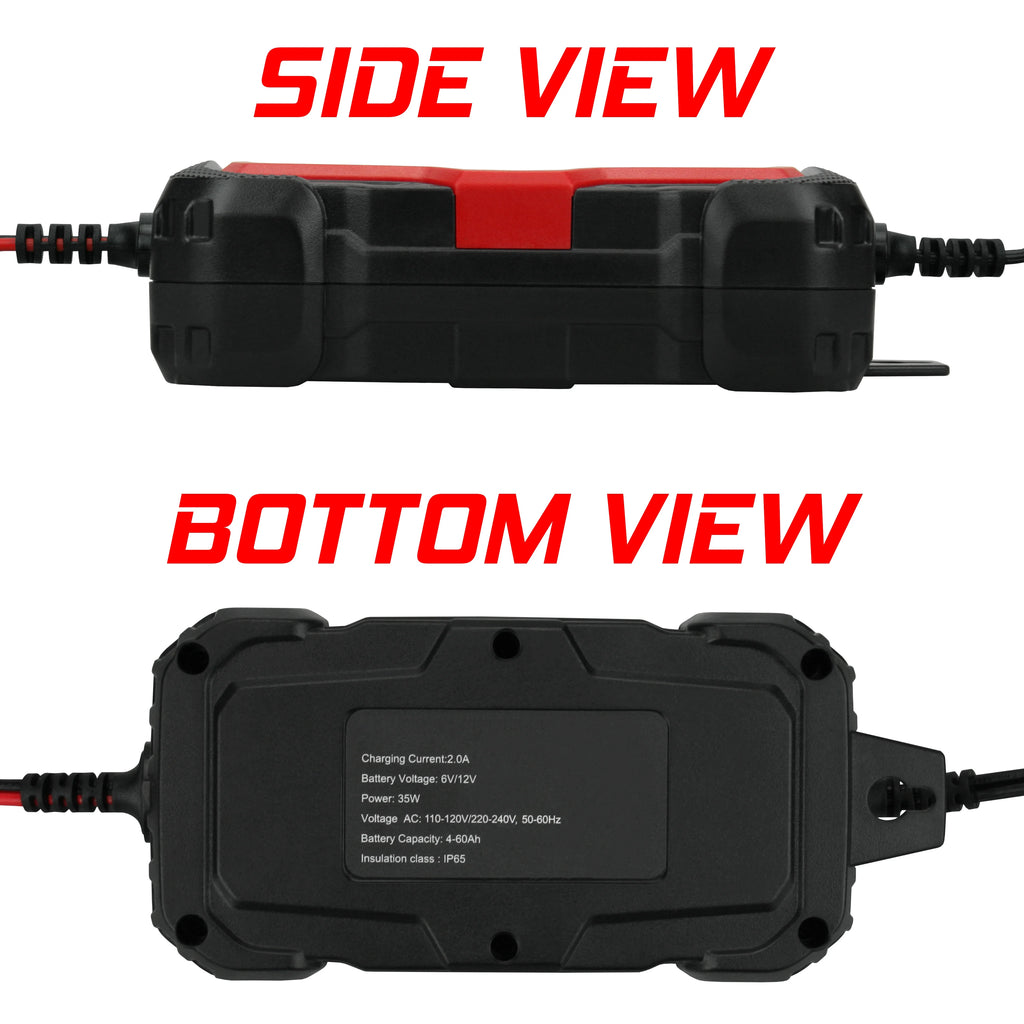 6-12V 2A Automatic Trickle Battery Charger, Pack of 3 H32211