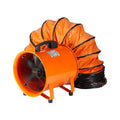 Portable 8 in. Heavy Duty Blower Fan with Duct Hose 195W 1070CFM F39199