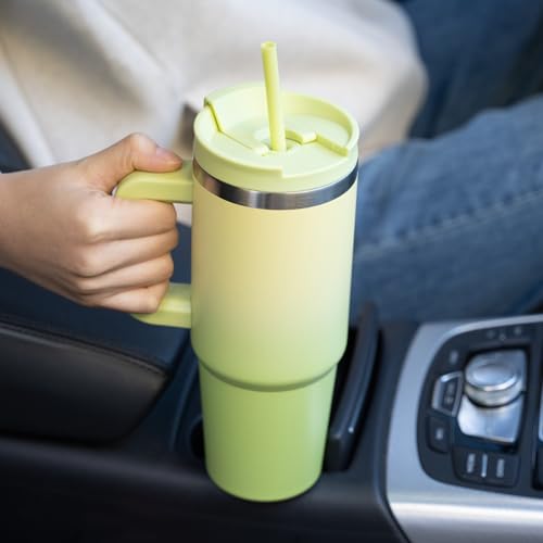 30 oz Stainless Steel Insulated Tumbler With Handle Lid And Straw X878
