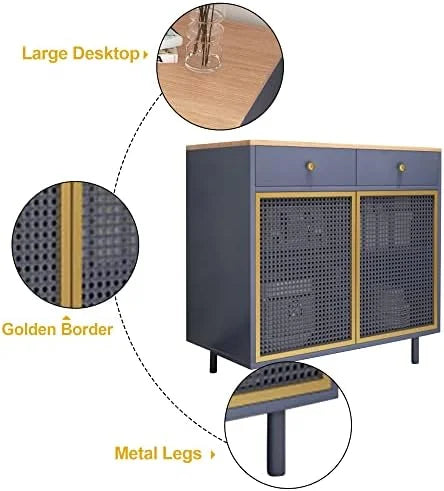 Modern Buffet Sideboard Cabinet with 2 Doors and 2 Drawers O394714