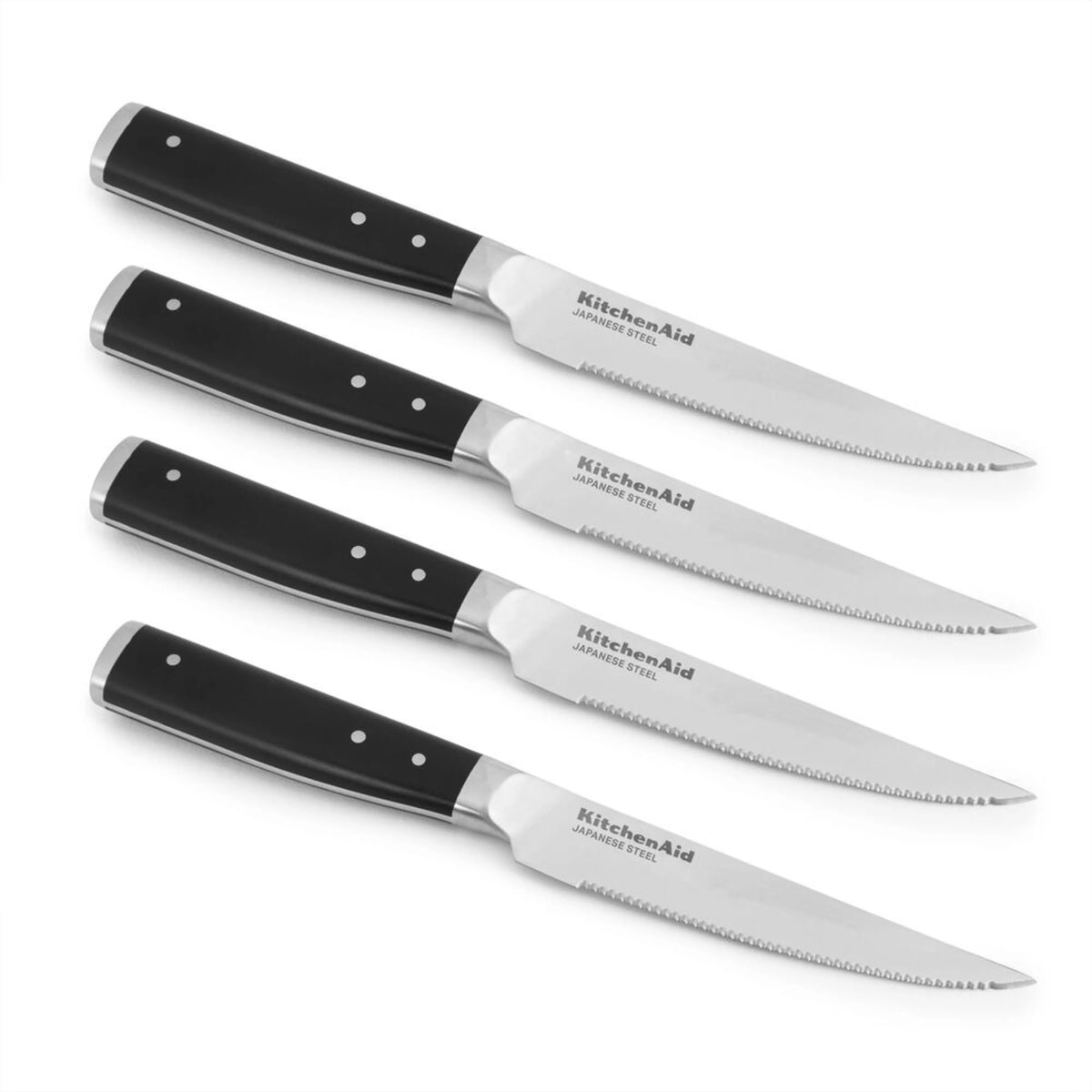 Black 4-piece Forged Steak Knife Set R39762