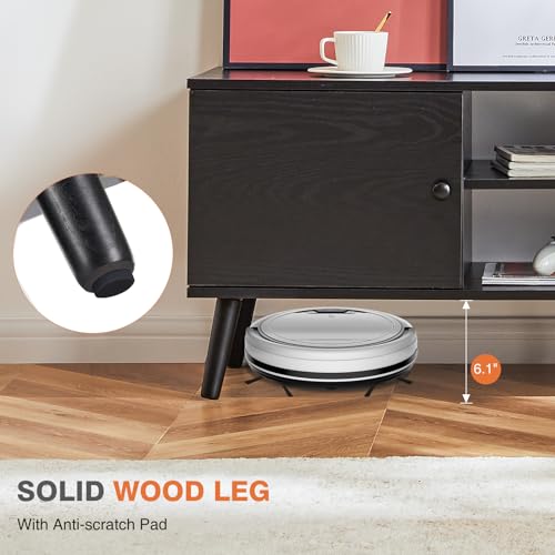 Black TV Stand with Storage T782