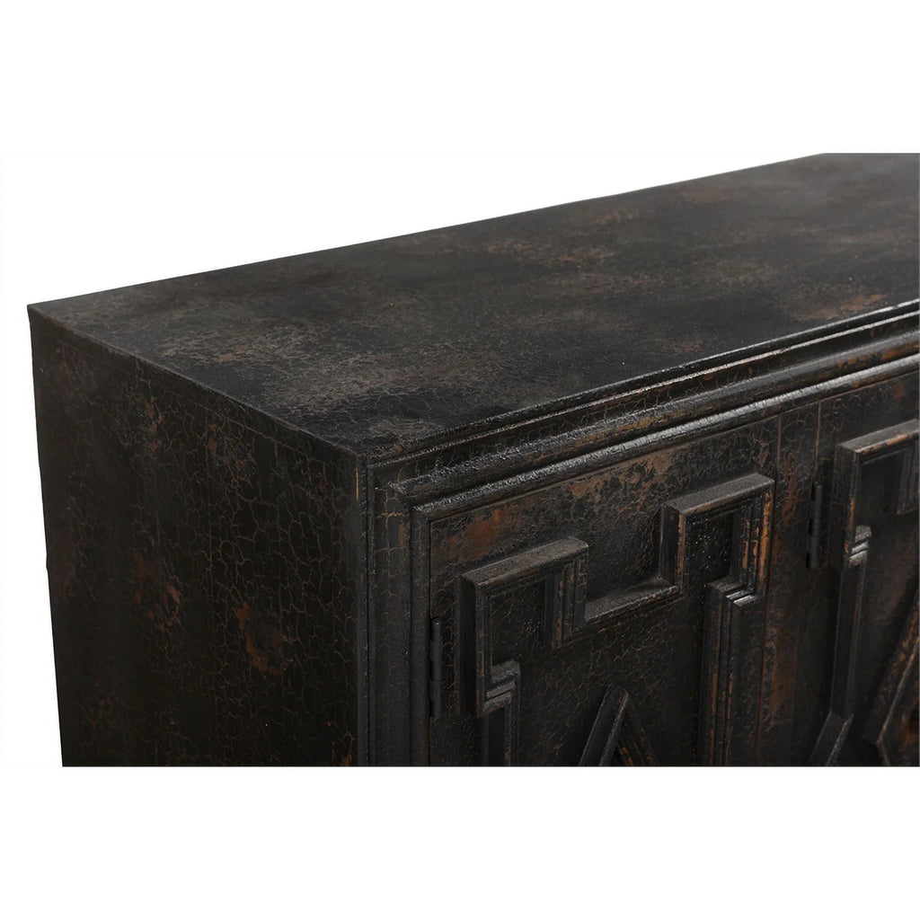 Black 4-door Solid Wood Sideboard I63183