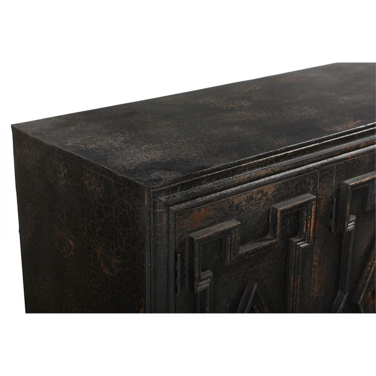 Black 4-door Solid Wood Sideboard I63183