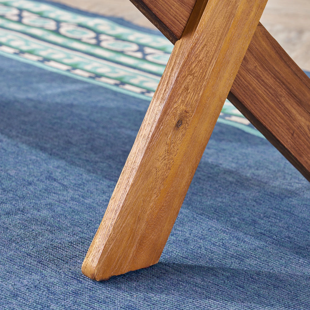 Natural Acacia Wood Outdoor Bench S546968