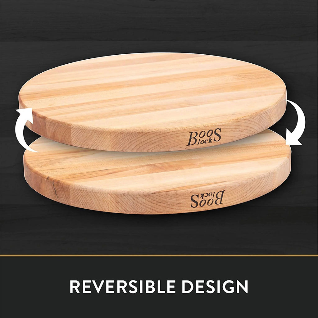 Maple Wood Round Cutting Board, 18" x 18" x 1.5" U7678