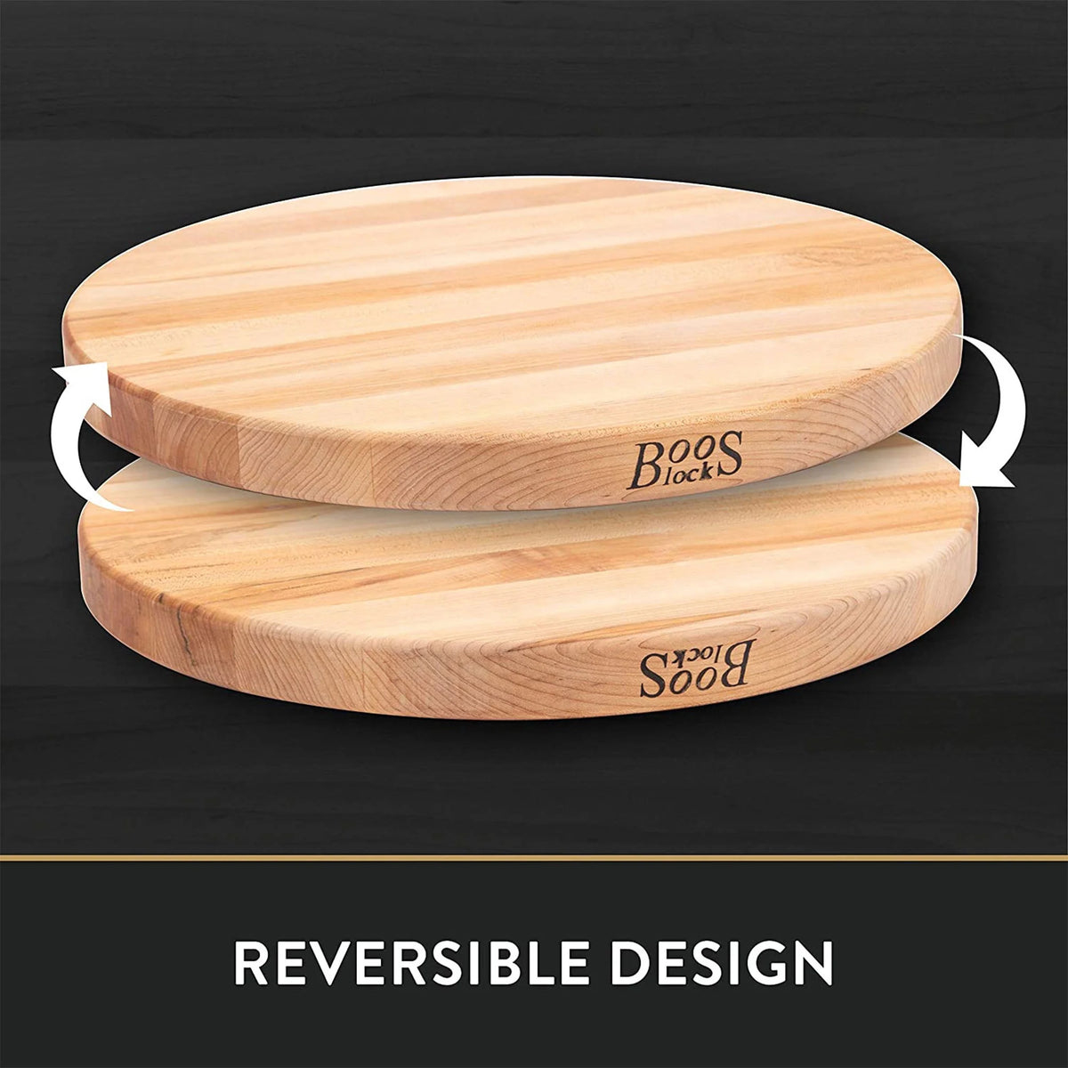 Maple Wood Round Cutting Board, 18" x 18" x 1.5" U7678