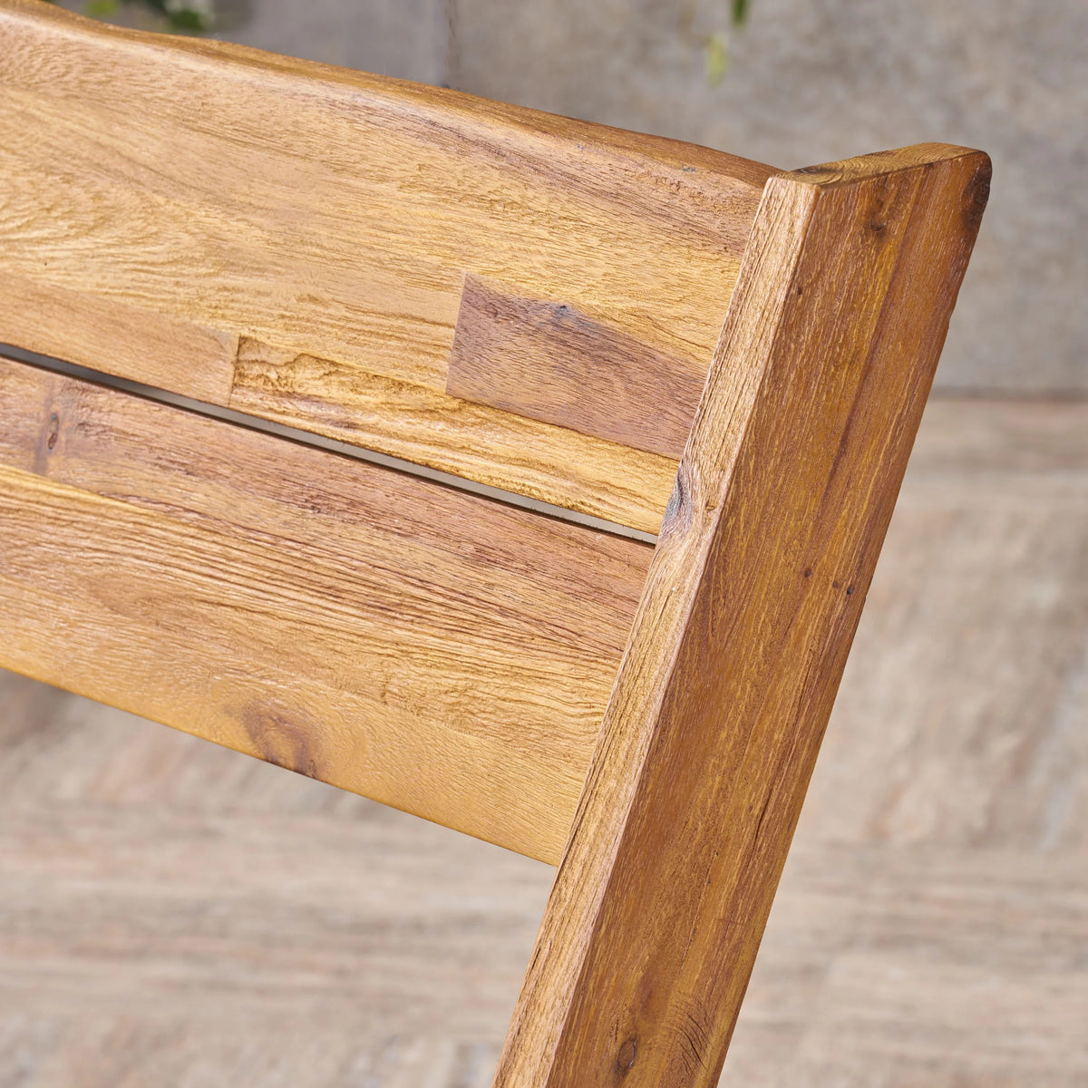 Natural Acacia Wood Outdoor Bench S546968