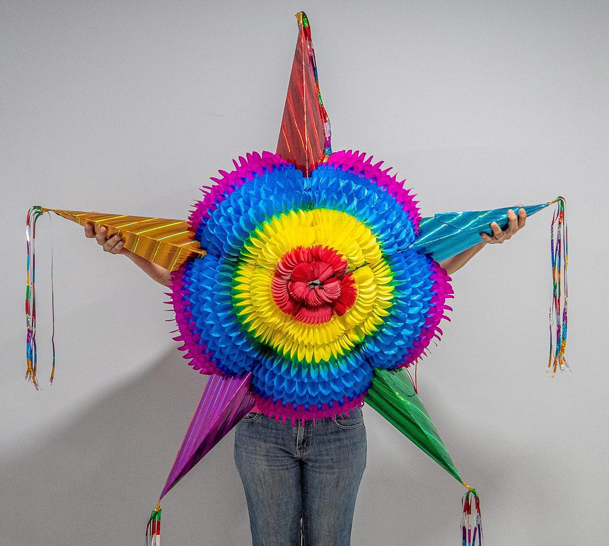 52 Inch Rainbow Star Pinata X14477