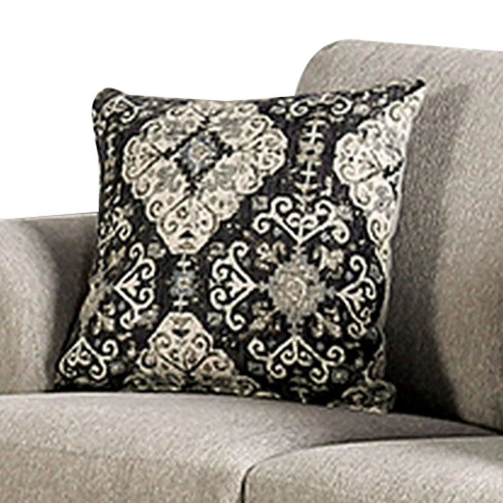 Beige Plush Loose Cushions Loveseat C6046