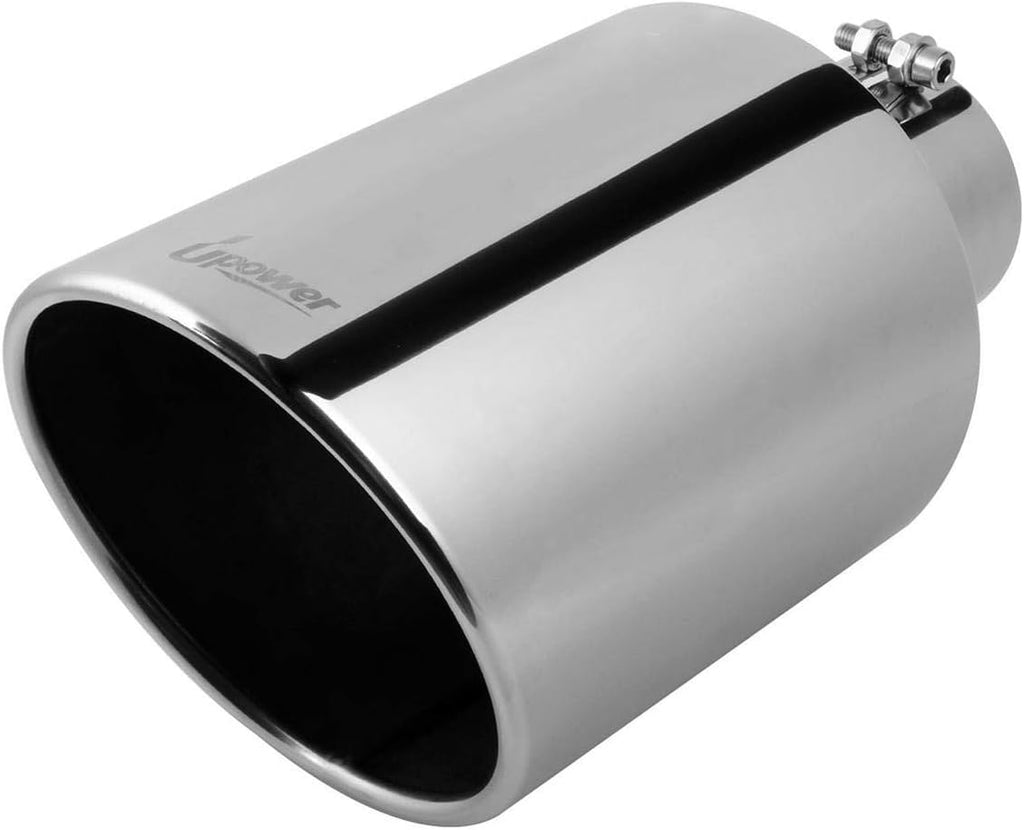 4 inch Inlet 8 inch Outlet Stainless Steel Exhaust Tip 15" Long Pack of 2 V636868
