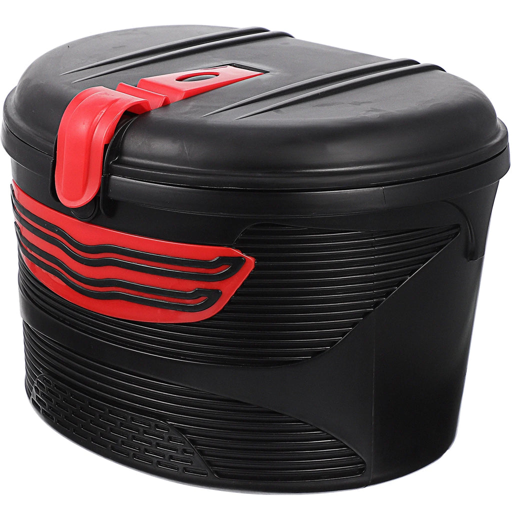 Red Electric Mountain Bike Front Frame Hanging Storage Basket with Lock W4188