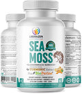 Organic Irish Sea Moss Pills with Turmeric, Burdock Root & Bladderwrack - 60 Capsules B1335
