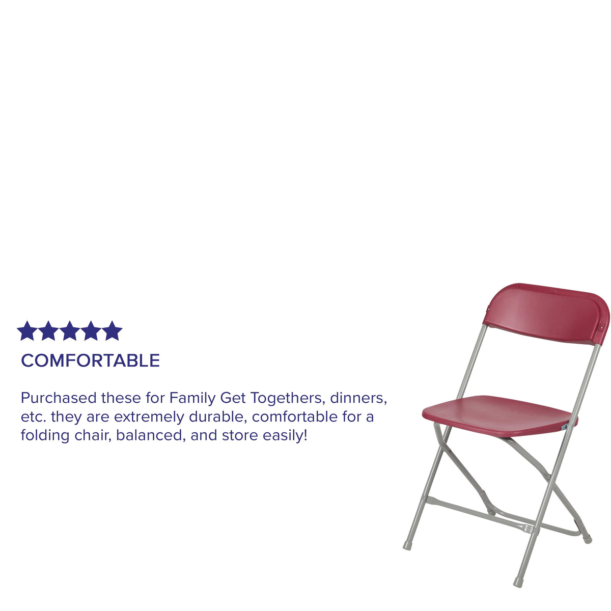 Red 2 Pack Plastic Folding Chair I950