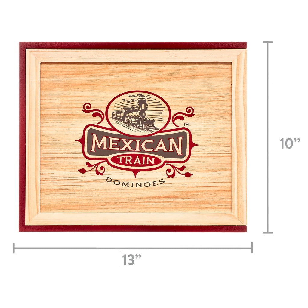 Mexican Train Domino Set in Wooden Collector Box B521307